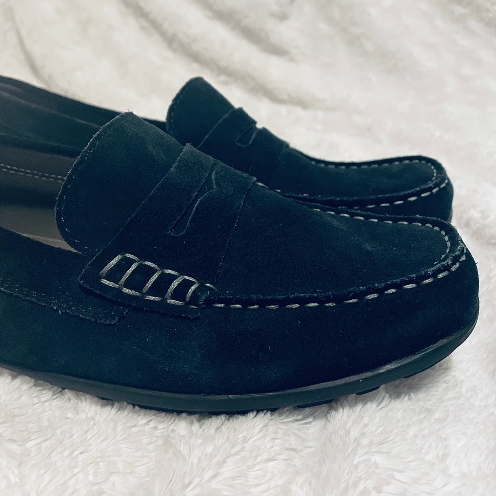 GEOX “New Fast Boy” Navy Leather Loafers EUC!